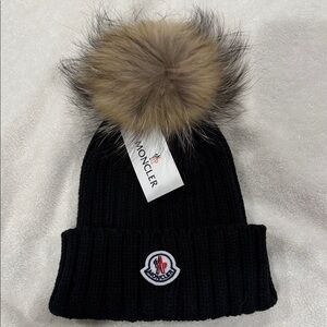 Black Beanie with Pom-Pom-NWT